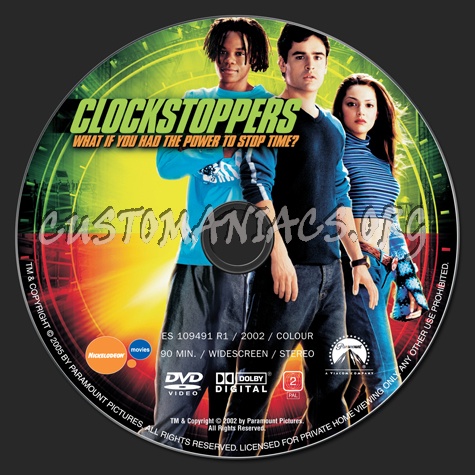 Clockstoppers dvd label