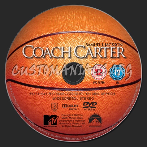 Coach Carter dvd label