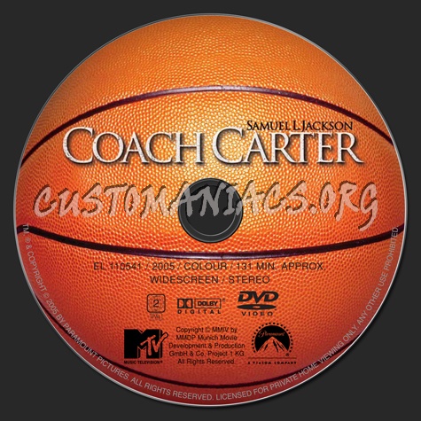 Coach Carter dvd label