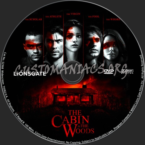 The Cabin in the Woods dvd label