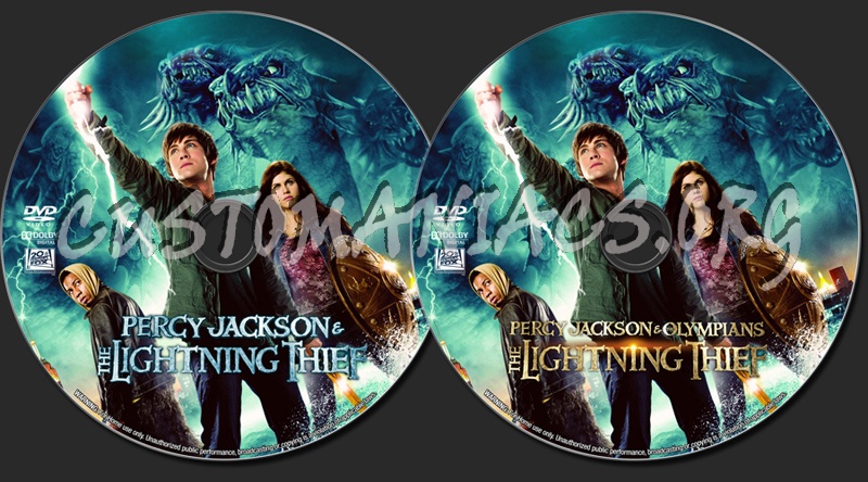 Percy Jackson & the Olympians: The Lightning Thief dvd label