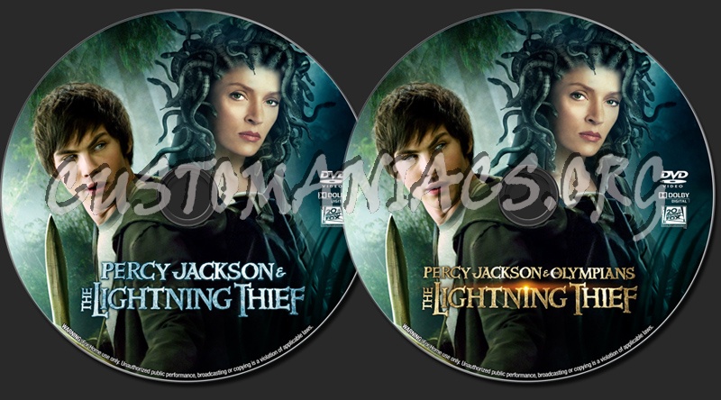 Percy Jackson & the Olympians: The Lightning Thief dvd label