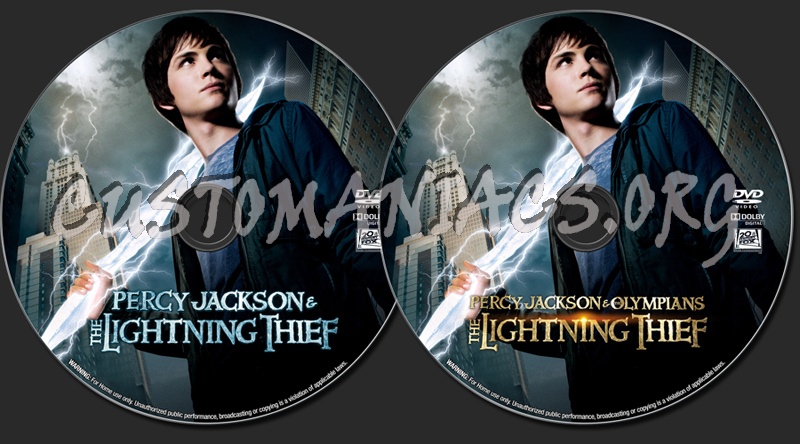 Percy Jackson & the Olympians: The Lightning Thief dvd label