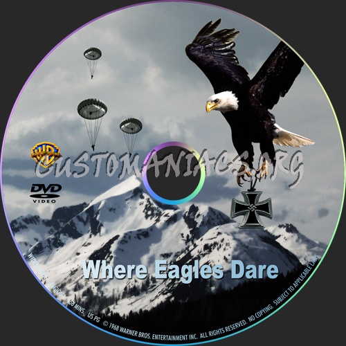 Where Eagles Dare dvd label