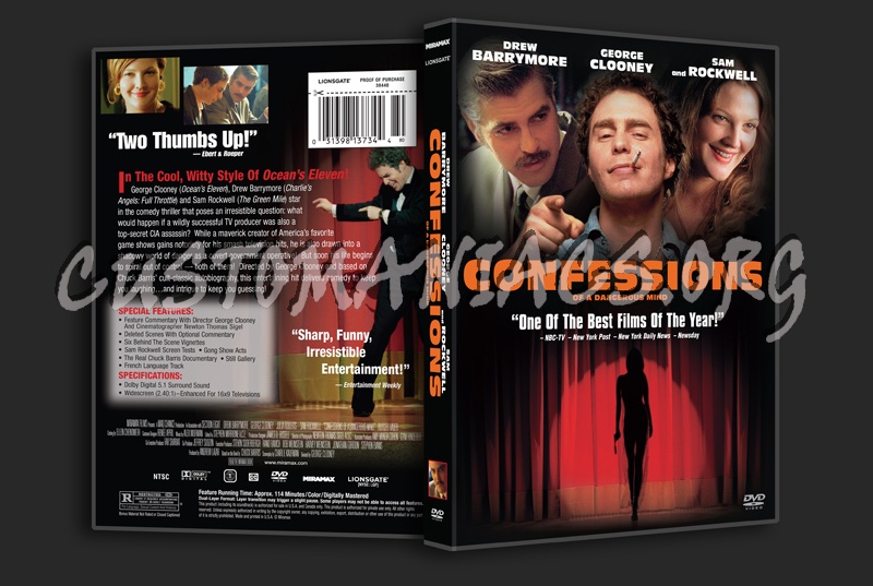Confessions of a Dangerous Mind dvd cover