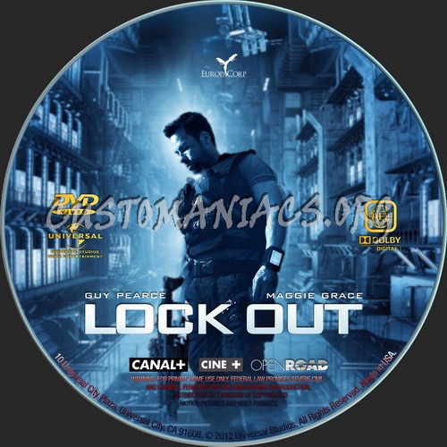 Lockout (2012) dvd label