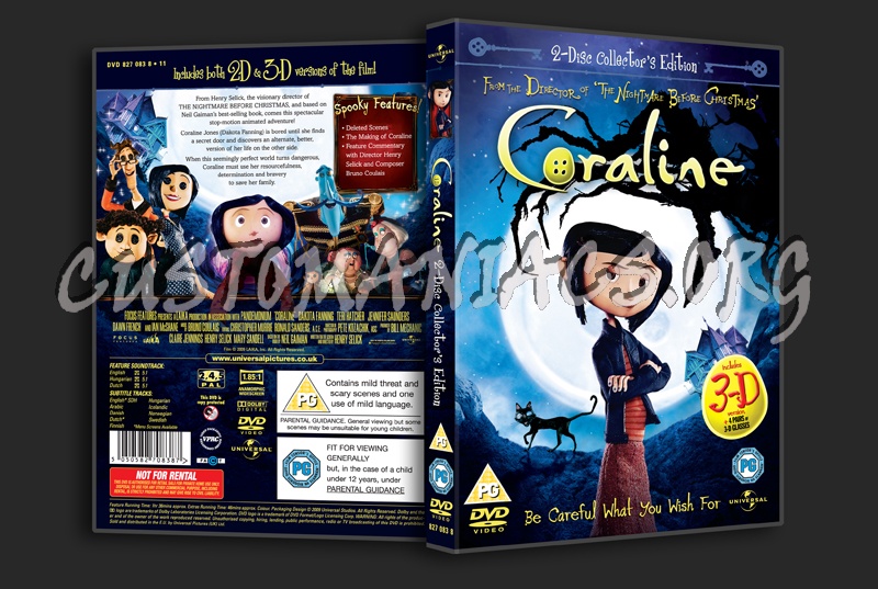 Coraline 3D dvd cover