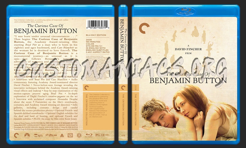 476 - The Curious Case of Benjamin Button blu-ray cover