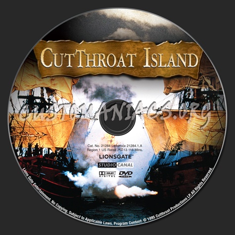 Cutthroat Island dvd label