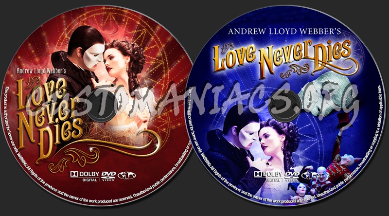 Love Never Dies dvd label