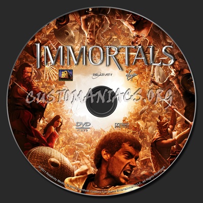 Immortals dvd label