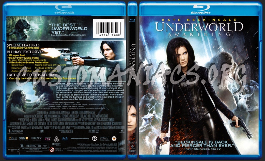 Underworld Awakening blu-ray cover