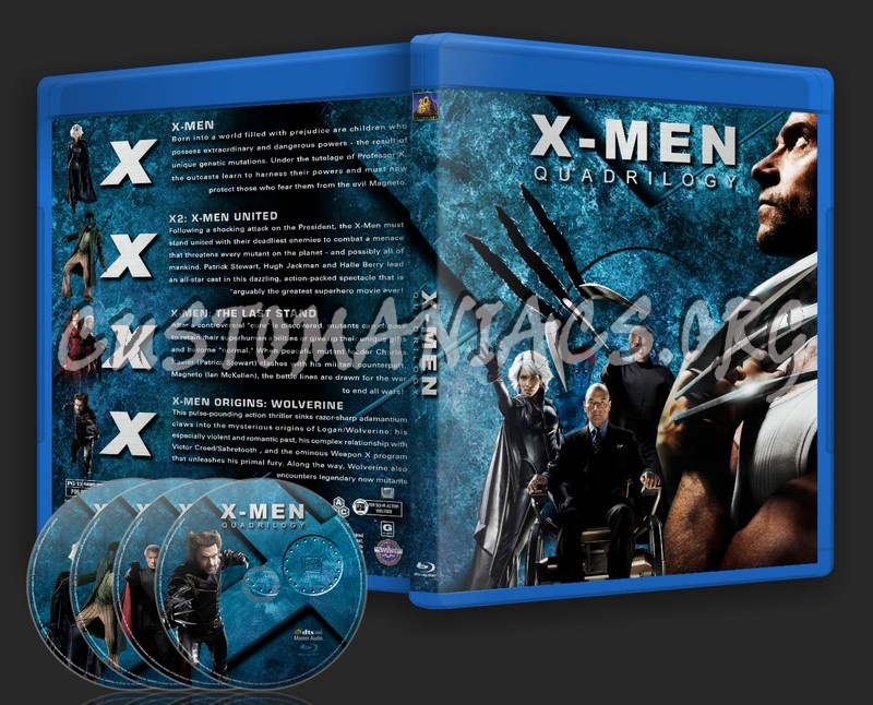 X Men Quadrilogy 25 mm Spine blu-ray cover