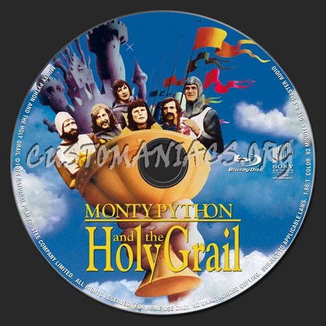 Monty Python and the Holy Grail blu-ray label