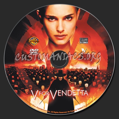 V For Vendetta dvd label