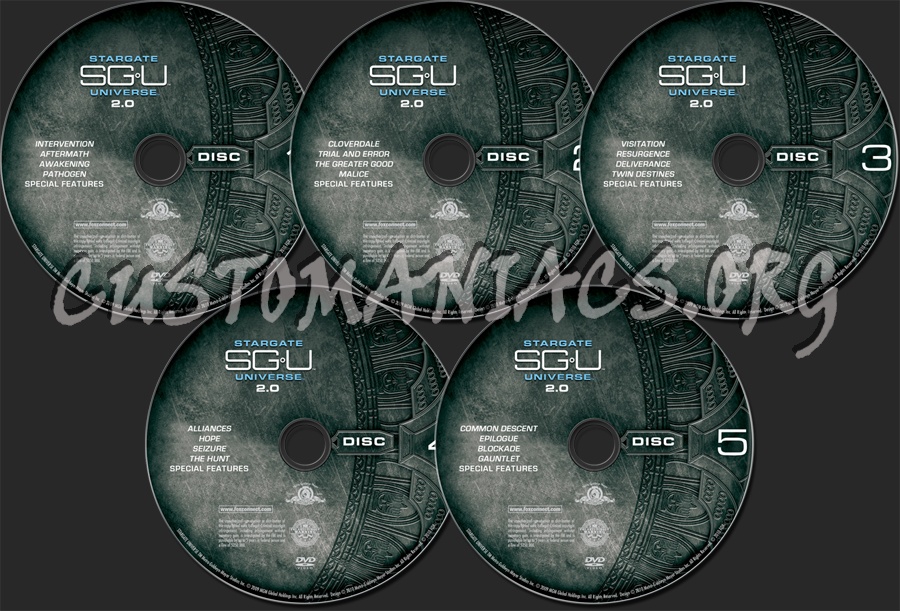 Stargate Universe Season 2 dvd label