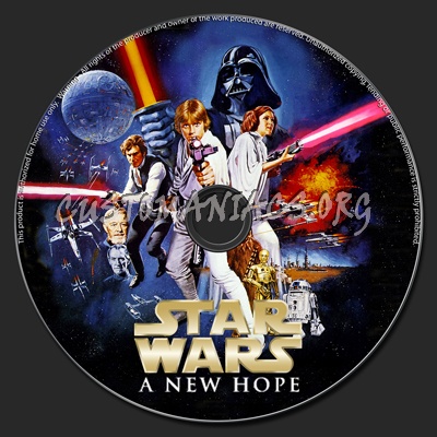 Star Wars Episode IV - A New Hope blu-ray label