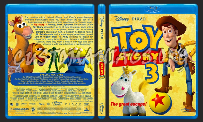 Toy Story 3 blu-ray cover