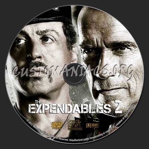 The Expendables 2 dvd label