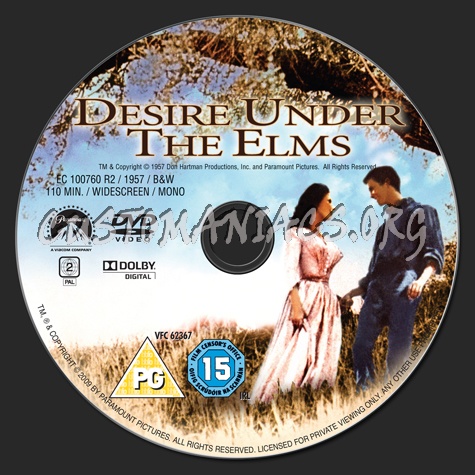 Desire Under the Elms dvd label