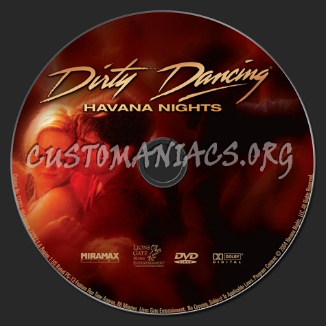Dirty Dancing Havana Nights dvd label