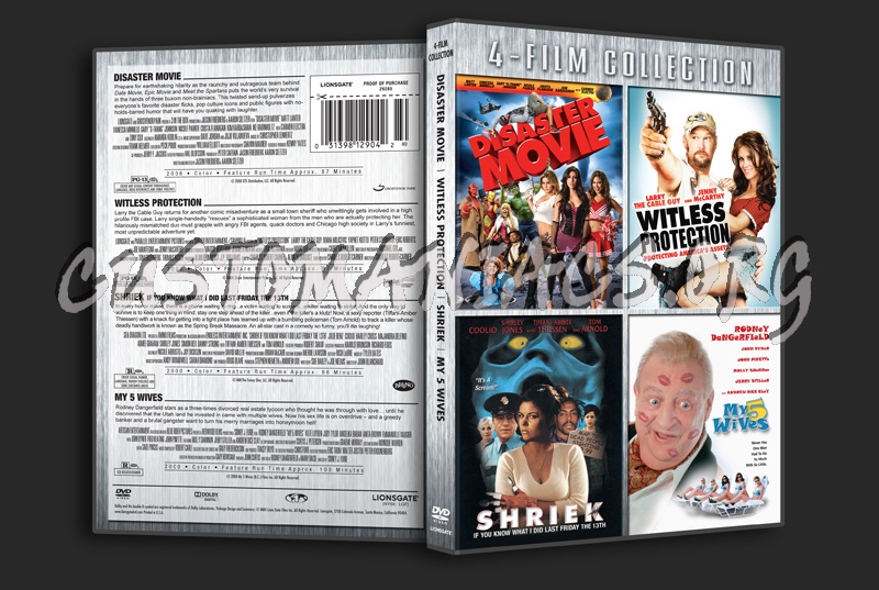 Disaster Movie / Witless Protection / Shriek /My 5 Wives dvd cover