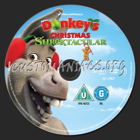 Donkey's Christmas Shrektacular dvd label