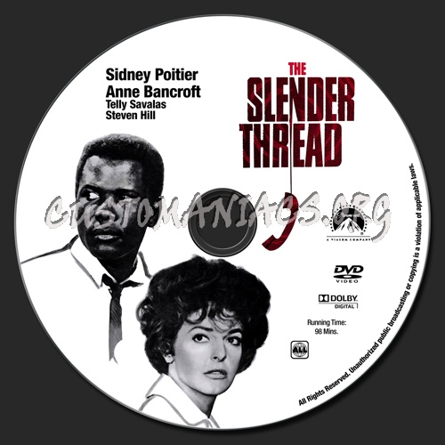 The Slender Thread dvd label