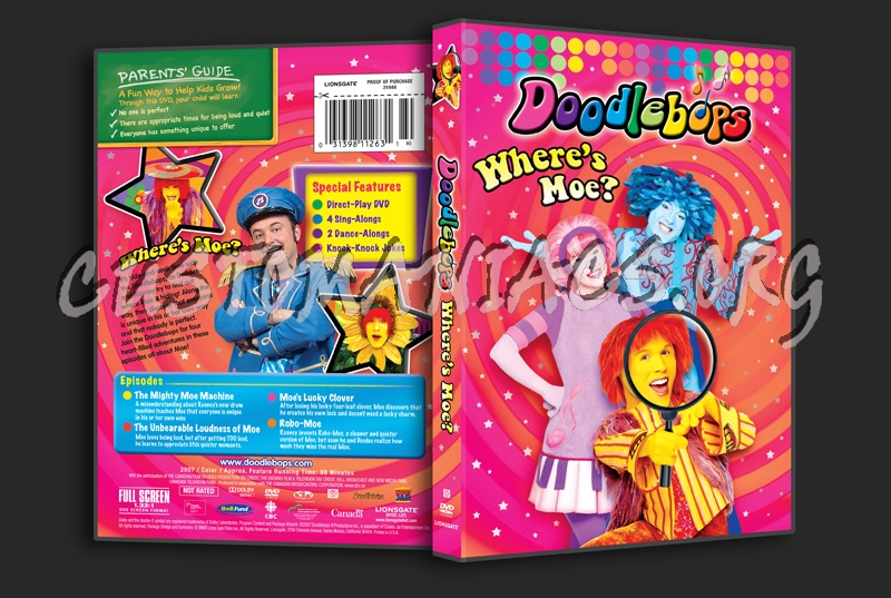 Doodlebops Where's Moe? dvd cover