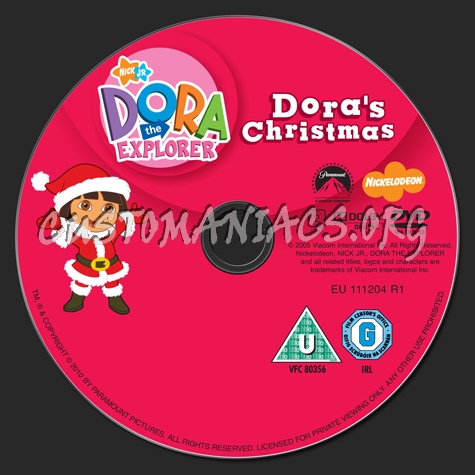 Dora the Explorer Dora's Christmas dvd label
