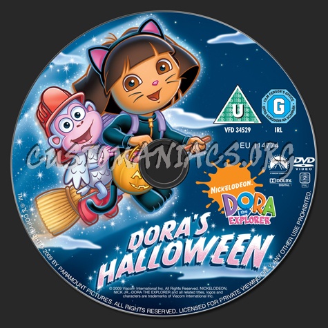 Dora the Explorer Dora's Halloween dvd label