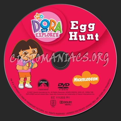 Dora the Explorer Egg Hunt dvd label