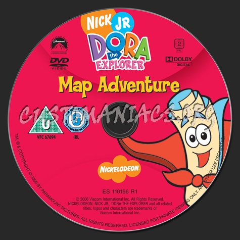 Dora the Explorer Map Adventure dvd label