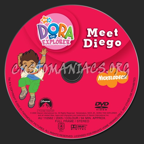 Dora the Explorer Meet Diego dvd label