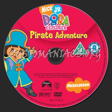 Dora the Explorer Pirate Adventure dvd label