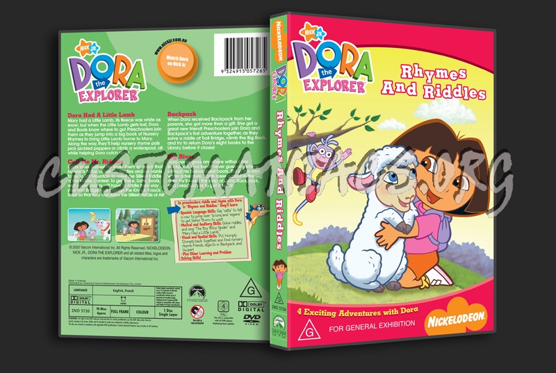 Dora the Explorer Rhymes and Riddles dvd cover
