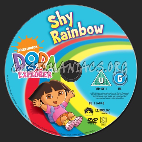 Dora the Explorer Shy Rainbow dvd label