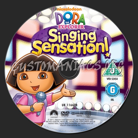 Dora the Explorer Singing Sensation! dvd label