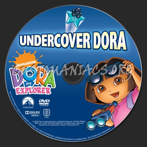 Dora the Explorer Undercover Dora dvd label