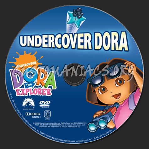 Dora the Explorer Undercover Dora dvd label