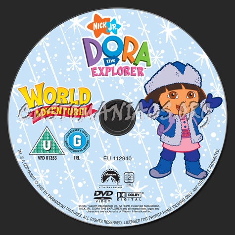 Dora the Explorer World Adventure! dvd label