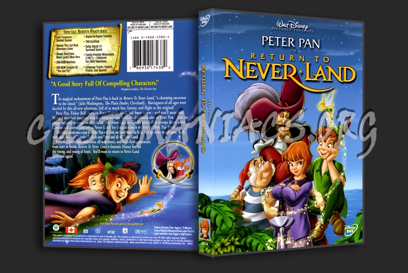Peter Pan In Return To Neverland dvd cover