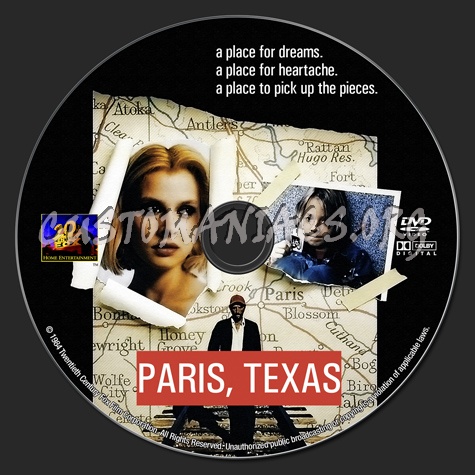 Paris, Texas dvd label