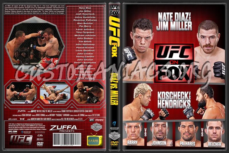 UFC on FOX 3 Diaz vs Miller dvd cover