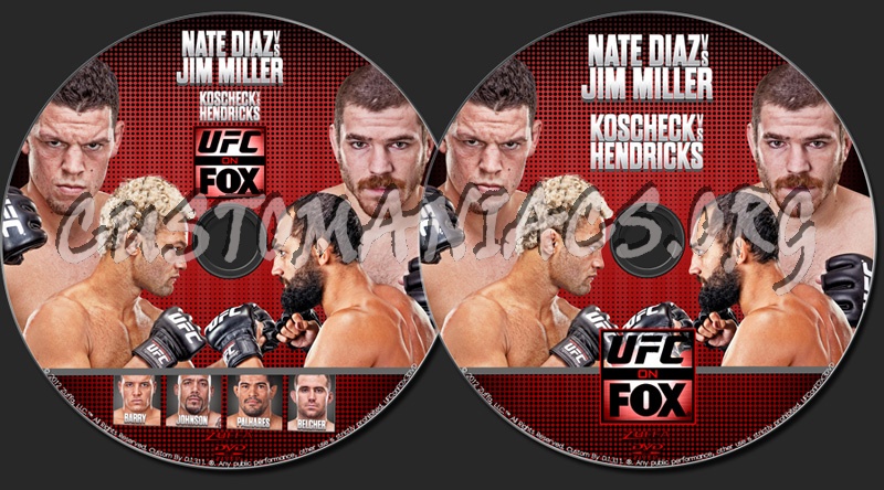 UFC on FOX 3 Diaz vs Miller dvd label
