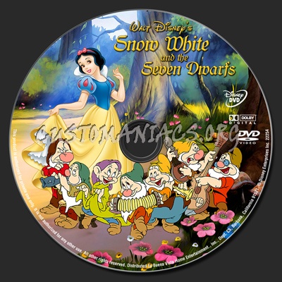 Snow White and the Seven Dwarfs dvd label