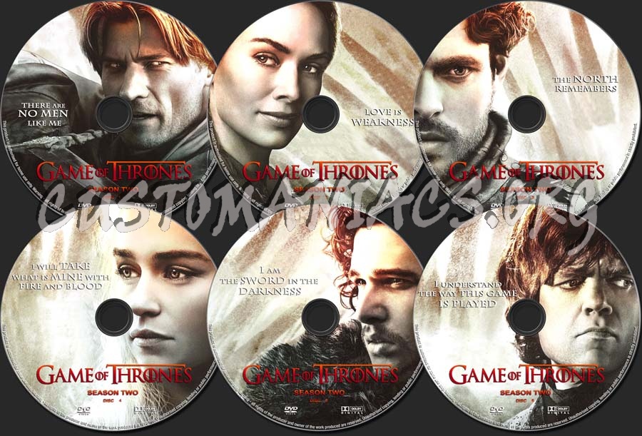 Game Of Thrones Season 2 dvd label