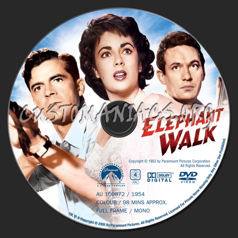 Elephant Walk dvd label