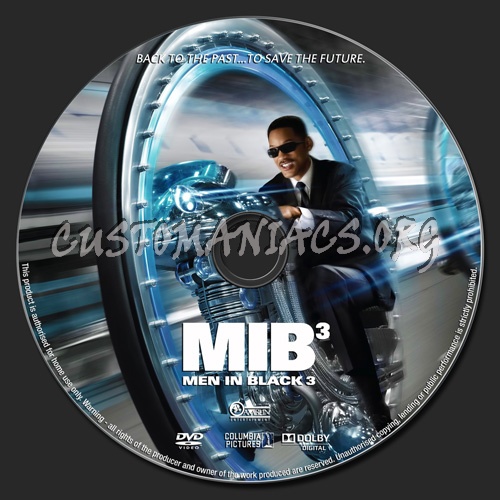 Men in Black 3 dvd label