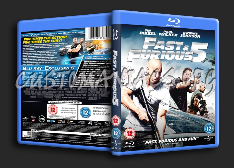 Fast & Furious 5 blu-ray cover